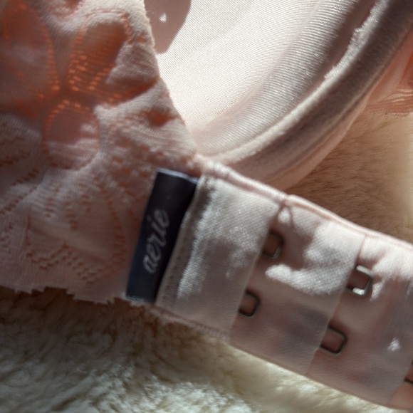 Aerie Sunnie Full Coverage Bra 34B | Light Pink Lace Back | Everyday Comfort - Picture 4 of 6